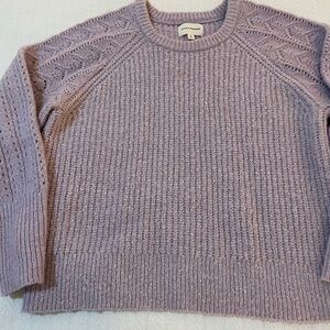 Lavender Lilac Lucky Brand Cable Knit Sweater S